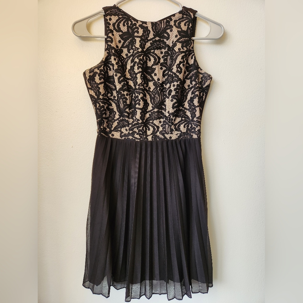 Black and Tan Lace Dress